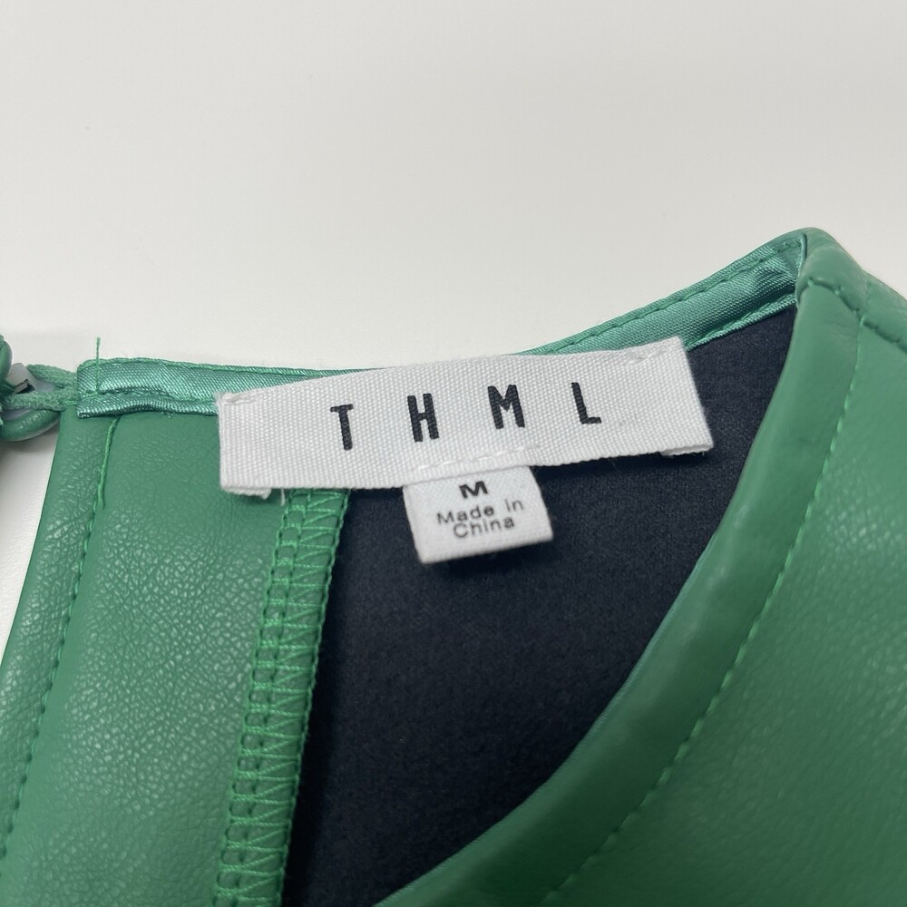 THML Green Puff Sleeve Blouse - Picture 3 of 5